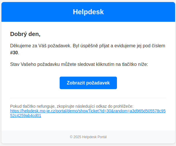 Email uživateli